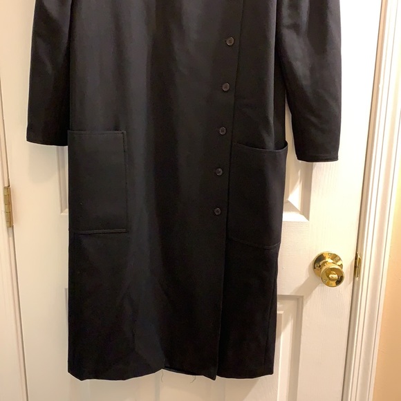 Vintage black Emanuel Ungaro full length coat 10 - Picture 3 of 7